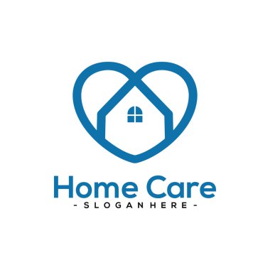 Evde Bakım Logosu Şablonu Tasarımı.