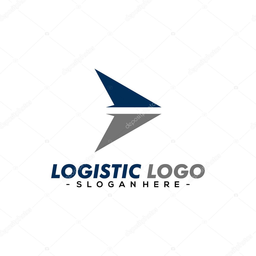 Logistic Logo Vector For Business / Company. Modern Delivery Service Logo Template Design.