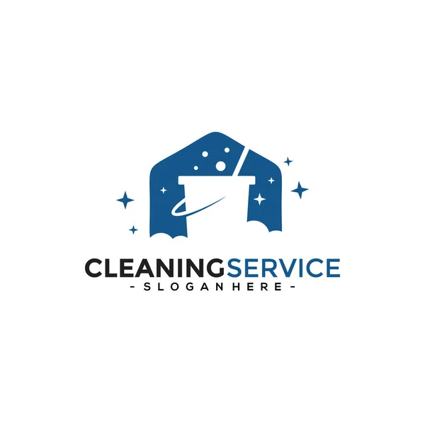 Şirket Için Temizlik Servisi Logo Vektörü Yaratıcı Temizlik Logosu Şablonu — Stok Vektör