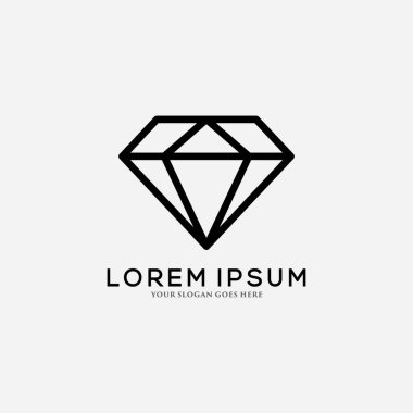 Elmas Logosu Tasarım Şablon Çizimi