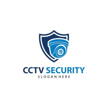CCTV Vektör Logosu Tasarımı. Kamera Logosu Şablonu Tasarımı. Ve Güvenlik Sistemi Logo Vektörü