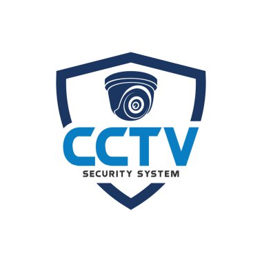 CCTV Vektör Logosu Tasarımı. Kamera Logosu Şablonu Tasarımı. Ve Güvenlik Sistemi Logo Vektörü