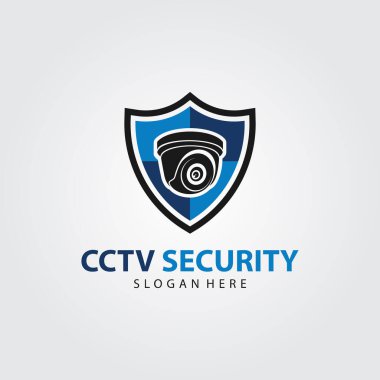 CCTV Vektör Logosu Tasarımı. Kamera Logosu Şablonu Tasarımı. Ve Güvenlik Sistemi Logo Vektörü