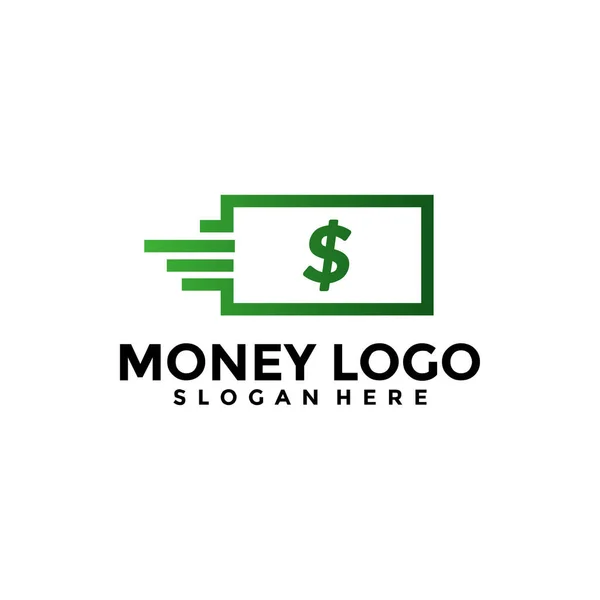 Plantilla Diseño Logotipo Transacción Digital Dinero Rápido Vector Logotipo Pago — Vector de stock