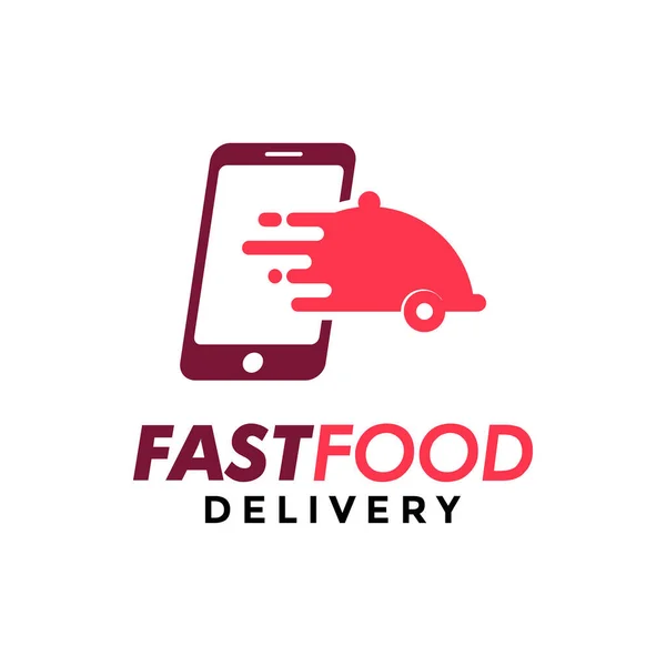 Delivery Fast Food Logo Vector Business Company Modern Delivery Service — Stock Vector