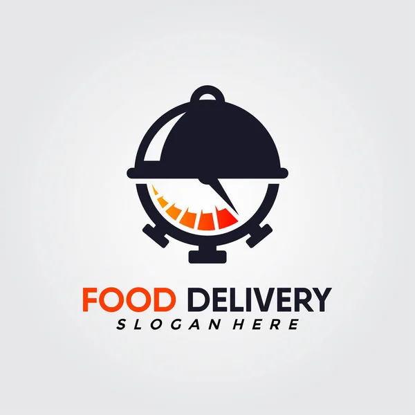 Entrega Fast Food Logo Vector Para Negócios Empresa Design Modelo —  Vetores de Stock