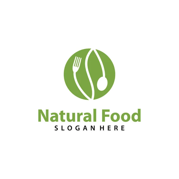 Natural Food Logo Vector Creative Food Logo Vector — Stock Vector