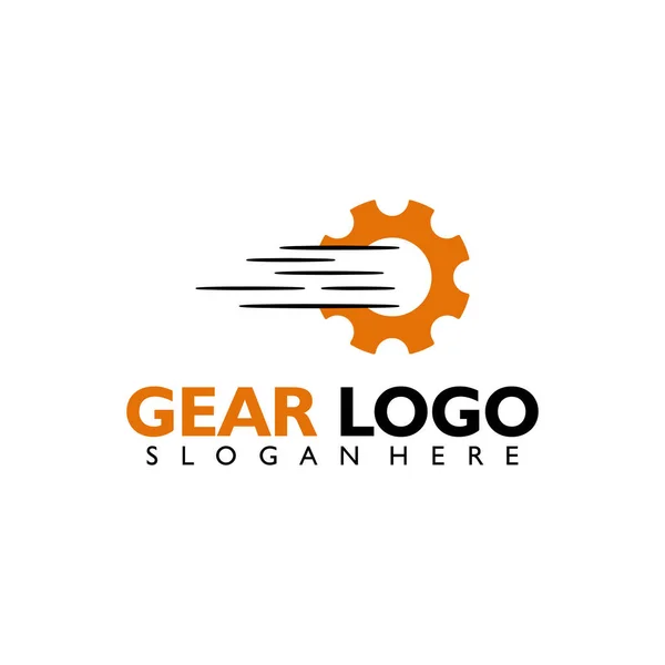 Fast Gear Logo Vector Icono Símbolo Plantilla Diseño Ilustración — Vector de stock