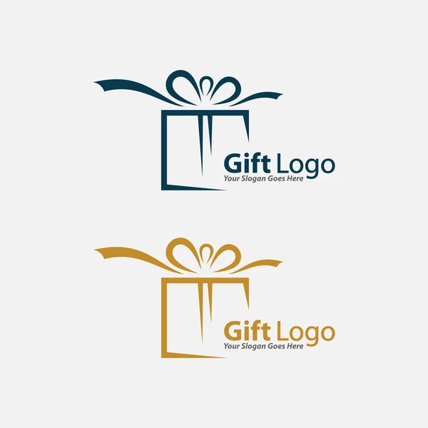 Gift Logo Vector Icon Emblem Gift Shop Logo Design Concept — стоковий вектор