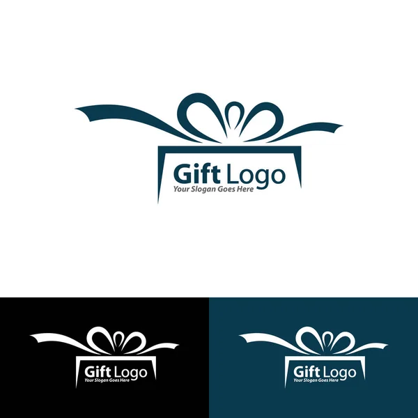 Gift Logo Vector Icon Emblem Gift Shop Logo Design Concept — стоковий вектор