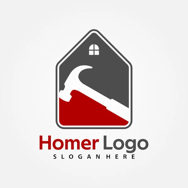 Inicio Construcción Plantilla Diseño Logotipo Plantilla Logotipo House Building Store — Vector de stock