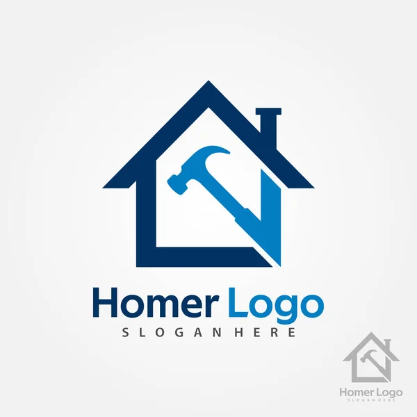Home Construction Logo Design Template House Building Store Logo Template — Stock Vector