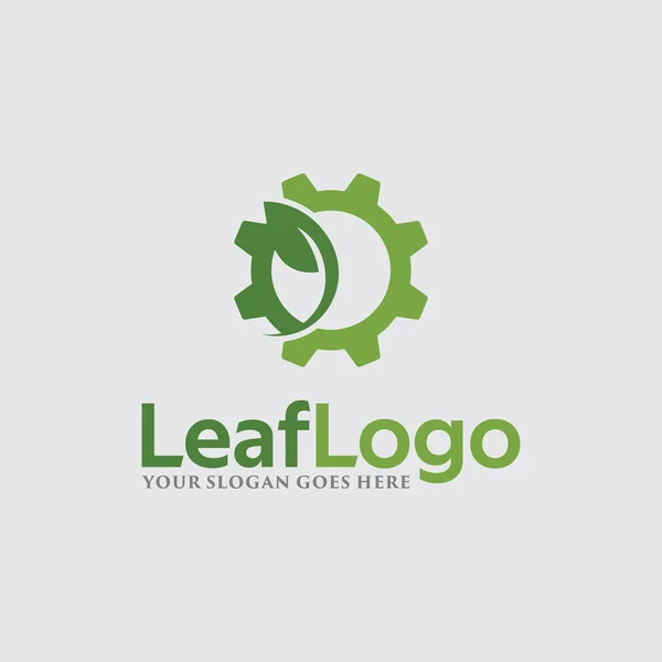 Icona Foglia Verde Logo Ecologico Design Vettoriale Elemento Modello Minimalista — Vettoriale Stock