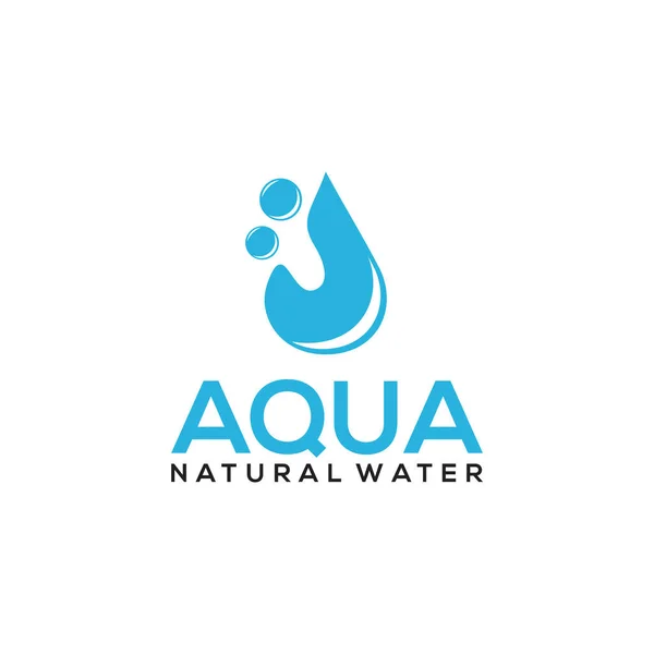 Water Drop Logo Design Vector Illustration Business Company — Stock Vector