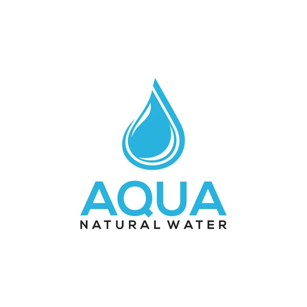 Water Drop Logo Design Vector Illustration Business Company — Stock Vector