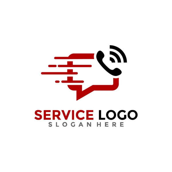 Fast Call Logo Vektor Telefon Meldezeichen Symbol Kundendienst Logo Design — Stockvektor