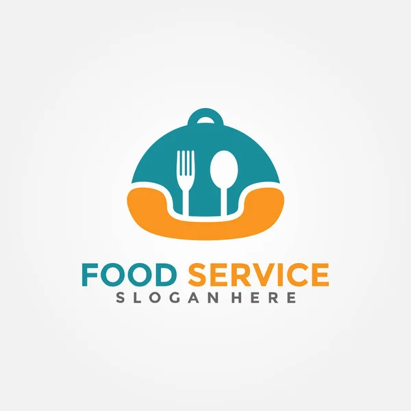 Serviço Alimentação Logo Vector Modelo Design Logotipo Encomenda Alimentos —  Vetores de Stock