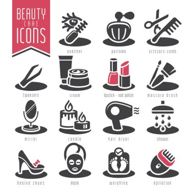 Güzellik Bakım Icon set.