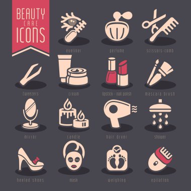 Güzellik Bakım Icon set.