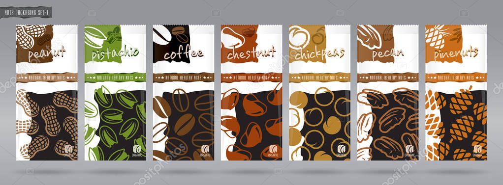 Quality nuts packaging set. You can see other packages from my portfolio.