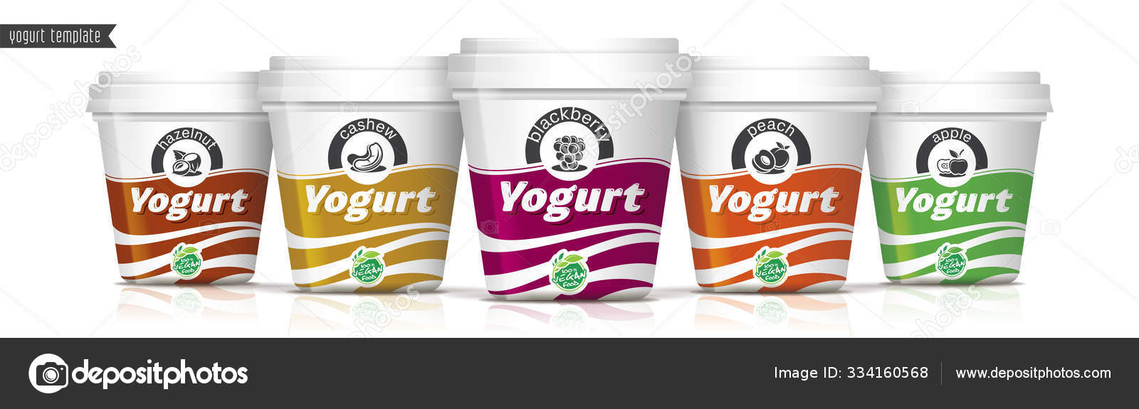 Download Yogurt Vector Packaging Design Fruit And Nuts Yogurt Set Vector Image By C Erryan Vector Stock 334160568