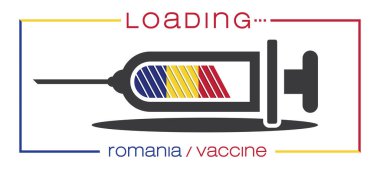 Aşı ve konsept vektör çizimi, ülke bayrağı.