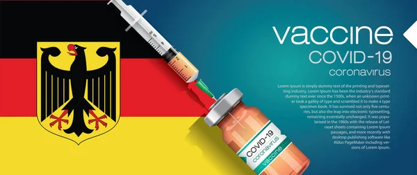 Corona Vaccine Vector Illustration Country Flag Concept — стоковий вектор