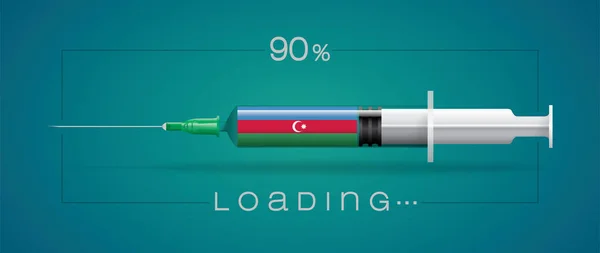 Vektor Illustration Mit Corona Impfstoff Beladung Länderflaggenkonzept — Stockvektor