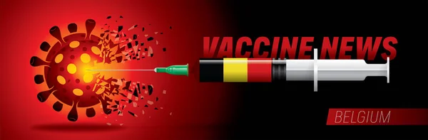 Koronová Vakcína Corona News Vector Koncept Vlajky Země — Stockový vektor