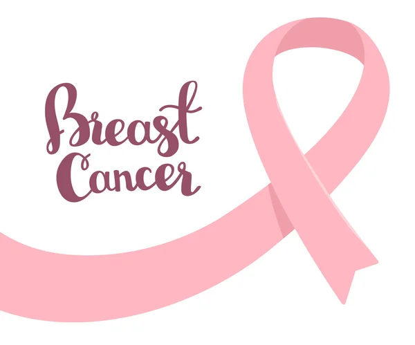 Vektorillustration för Bröstcancermedvetenhetmånad med rosa — Stock vektor