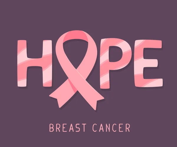 Vektoros illusztráció a breast cancer awareness hónap, rózsaszín — Stock Vector
