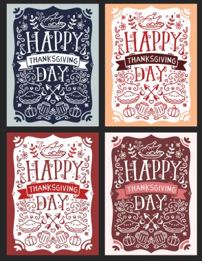 Vektör koymak kavrulmuş Türkiye ile Şükran çizimi, sebze