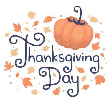 Vektör Şükran illüstrasyon metin Şükran günü, kuku ile