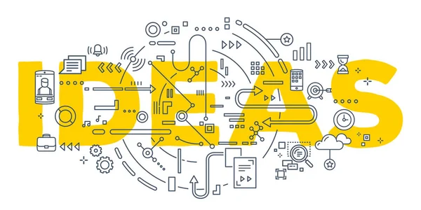 Vektor kreatív szemléltetése ötleteket szó betűk tipográfia — Stock Vector