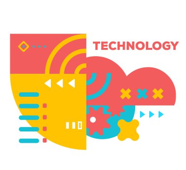 Vektör resimde bulut ile parlak yaratıcı soyut bir