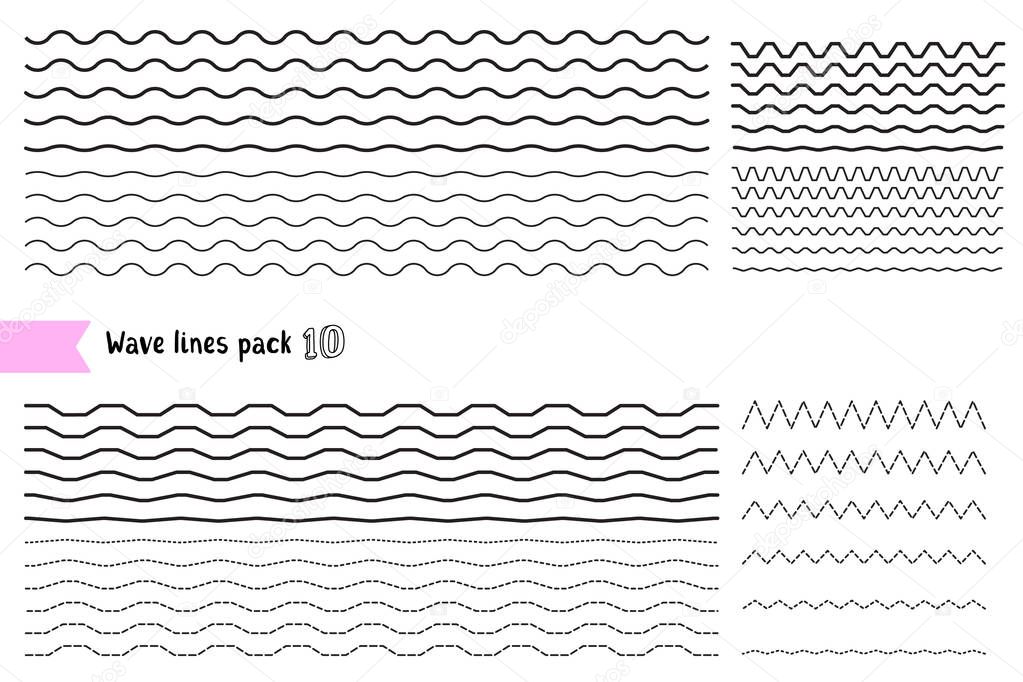 Vector collection of graphic design elements variation dotted li