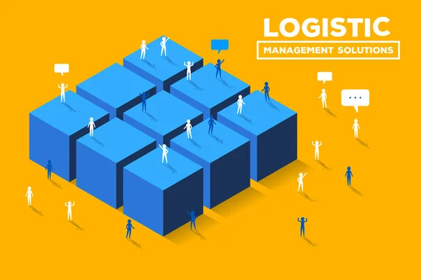 Vektor kreative Geschäftsillustration. Logistisches Management — Stockvektor