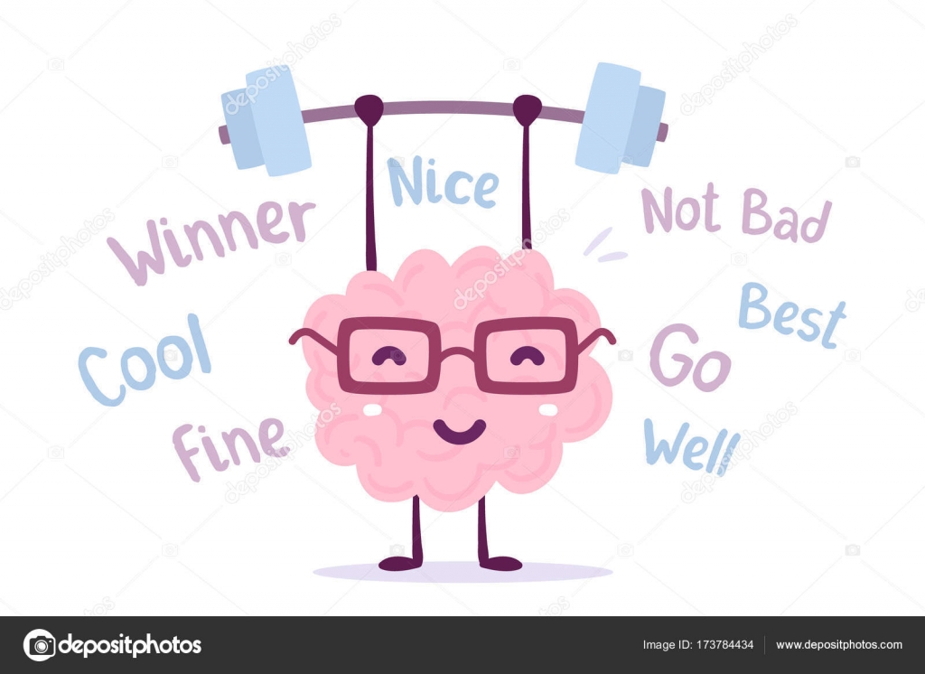Strong cartoon brain concept. Vector illustration of pink color Stock Vector Image by ©wowomnom #173784434 Strong cartoon brain concept. Vector illustration of pink color Stock Vector Image by ©wowomnom #173784434