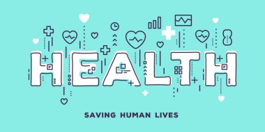 Sağlık beyaz kelime yazım hatası yazı vektör yaratıcı çizim