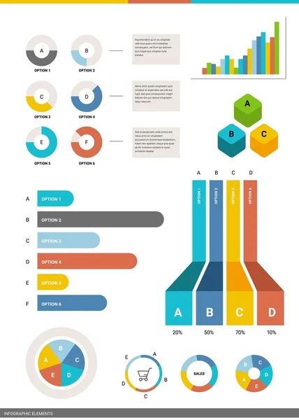 Plantilla gráfica de visualización de datos analíticos y estadísticos — Vector de stock