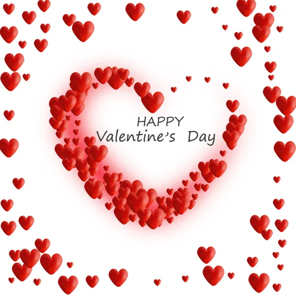 Elegant abstract roșu Valentine zi fundal cardiac. Ilustrație vectorială . — Vector de stoc