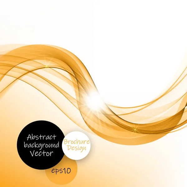 Ondas de oro abstractas sobre fondo blanco. Líneas onduladas transparentes para folleto, sitio web, folleto, tarjeta, diseño de plantilla - Ilustración vectorial EPS10 — Vector de stock