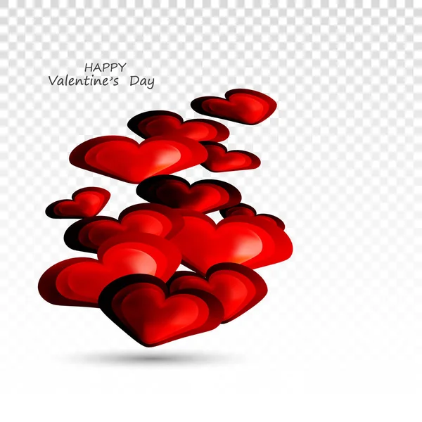 Boldog Valentin nap rad szív tervezés vektor illusztráció — Stock Vector
