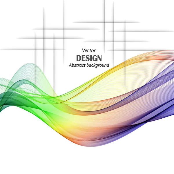 Vecteur abstrait couleur fumée vagues fond modèle brochure conception eps10 — Image vectorielle