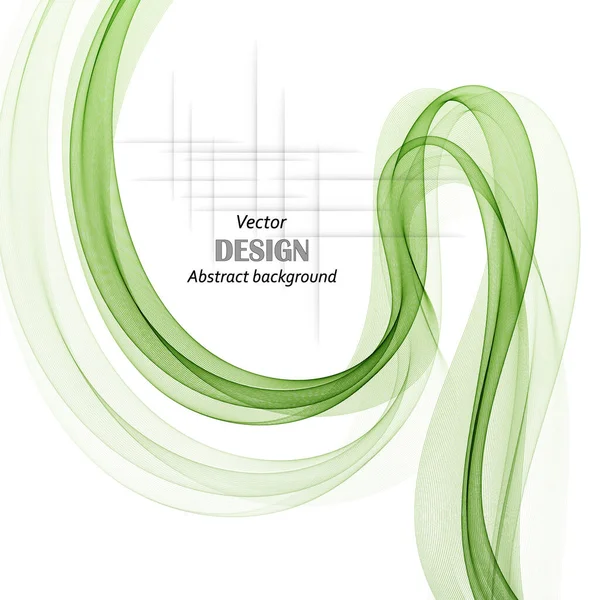 Green Smooth wave stream line abstract header layout. Illustration vectorielle eps10 — Image vectorielle