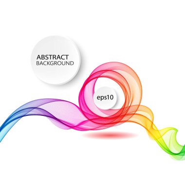 Soyut dalga vektör arkaplanı, gökkuşağı broşür, web sitesi, broşür tasarımı. Spektrum dalga rengi. Dumanlı renk dalgası. Dalgalı çizgi rengi eps10