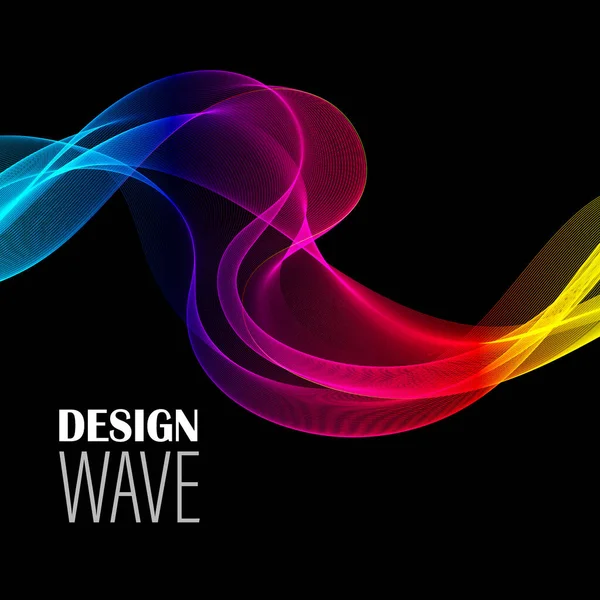 Fond coloré abstrait avec vague, illustration vectorielle EPS10 — Image vectorielle