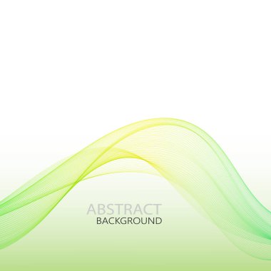 Abstract color wave design element. Yellow and green wave eps10
