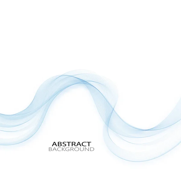 Vector de onda de color liso abstracto. Curva flujo azul movimiento ilustración. Diseño de humo. Líneas vectoriales. eps10 — Vector de stock