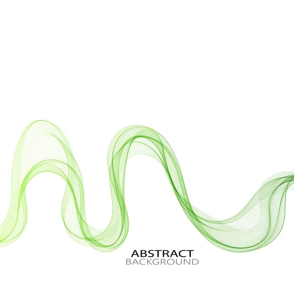 Vector illustration Abstract colorful background with green smoke wave eps10 — Stock Vector